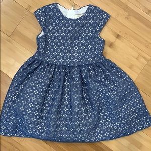 Kate Spade blue lace over white 4t dress